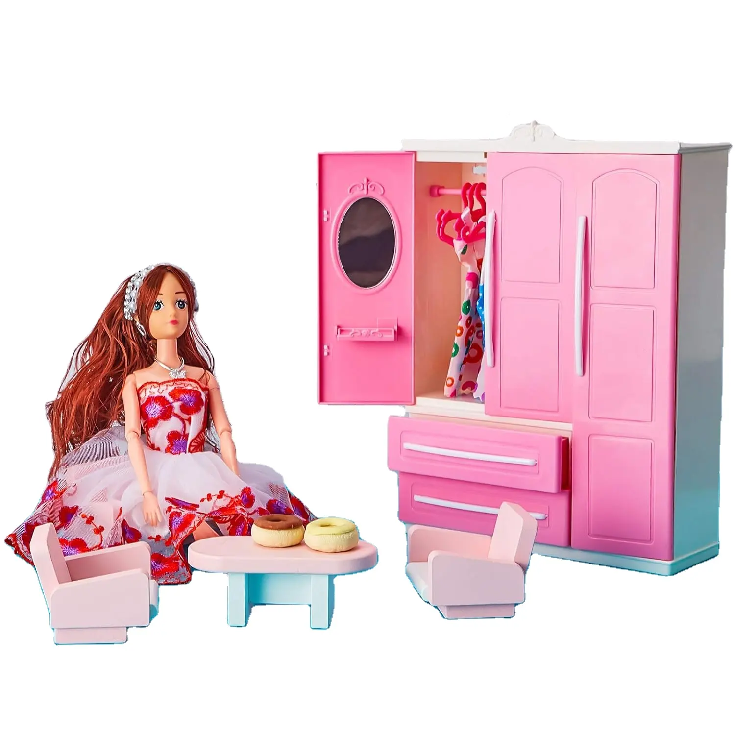 Venda quente mais recente produtos promocionais de bonecas Barbie, acessórios de casa de bonecas populares fofos e adoráveis para crianças e meninas, acessórios de mobília de brinquedo