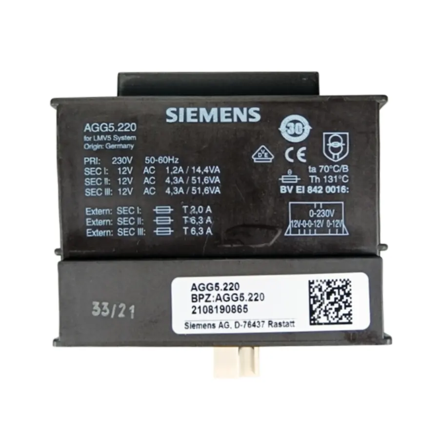 SIEMENS AGG5.220 LMV51システム用RIELLODOWSONバーナースペアパーツ用高電圧点火変圧器バーナーアクセサリー