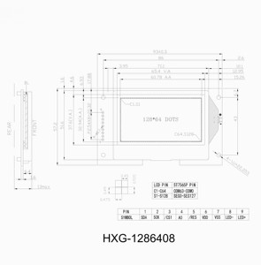 3 pulgadas lcd pantalla de visualización de 9 pin conector grafische pantalla 128x64 12864 lcd cog monocolor negativo azul interfaz serie - Product Image 3