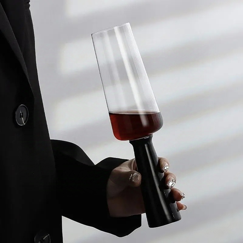 Copa de vino tinto antorcha-altura de copa de vino tinto negro