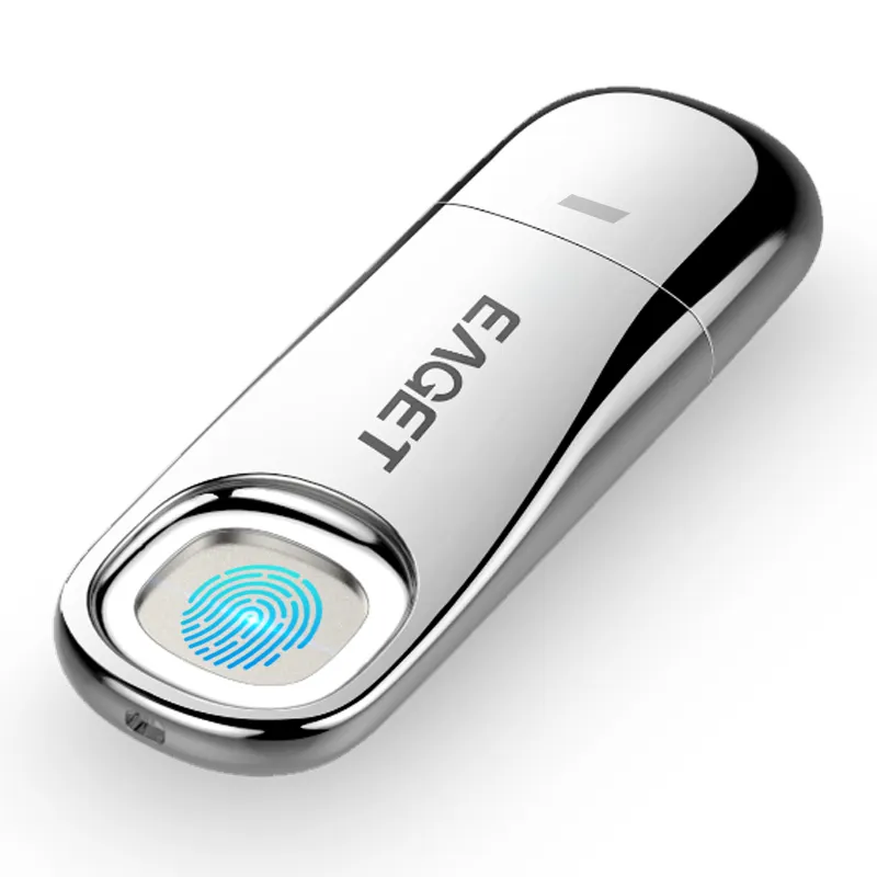 EAGET 32GB การเข้ารหัสลายนิ้วมือ Pendrive USB3.0 Memory Stick สำหรับแล็ปท็อป PC แฟลชไดรฟ์