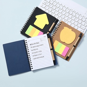 Bloc de notas con logotipo personalizado de Office con bolígrafo y notas adhesivas elegantes Notas adhesivas personalizadas Cuaderno de cubierta de papel - Product Image 5