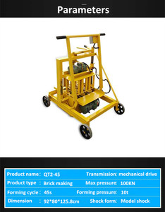 Máquina de fabricación Manual de ladrillos multi-funcional de bloque hueco de la máquina de corte - Product Image 2