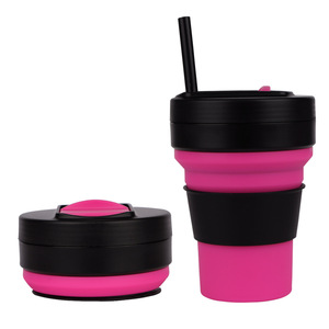 KK402 350ml Travel Drinking <strong>Cup</strong> With Straw Flexible Travel Bottle Children Drinking <strong>Cups</strong> Silicone Water <strong>Cups</strong> - Product Image 6