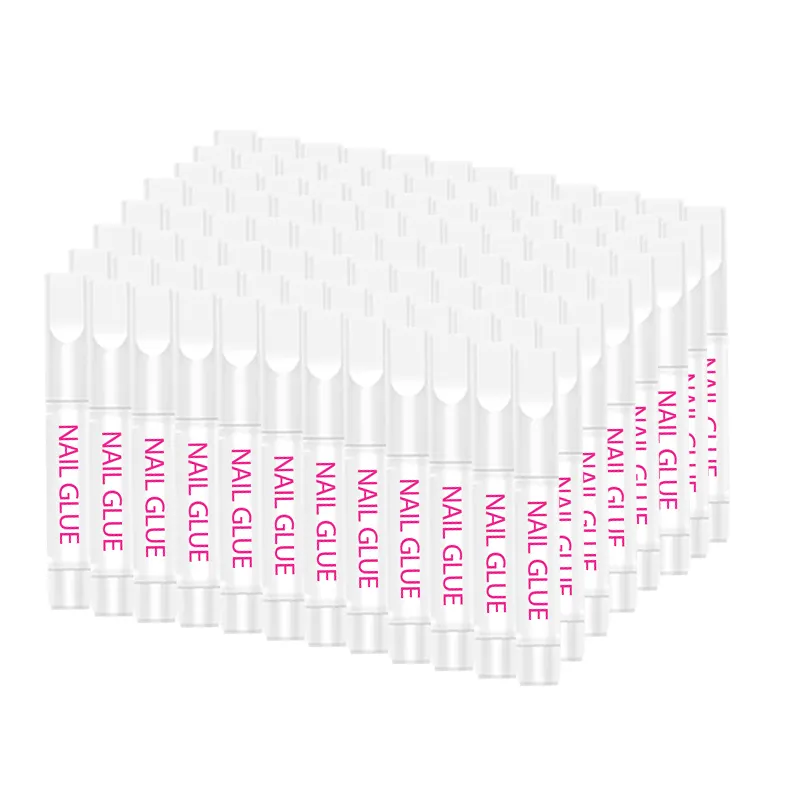 Kunden spezifisches Logo 2g Mini Pink langlebiger Nagel kleber Profession elle Qualität für das Drücken auf Nagels pitzen Schnellt rocknend für Nail Art