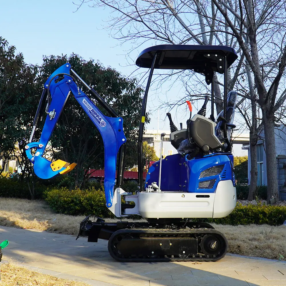 Mini Excavadora hidráulica 1.4Ton Orchard Micro máquina de excavación invernadero pequeñas excavadoras 1000kg Mini excavadora