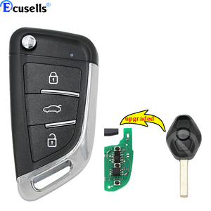 BMW 1/3/5/7シリーズX3X5 Z3Z4用フリップ修正リモートキーEWSシステム用キーレスエントリー315MHzまたは433MHz ID44 HU92 - Product Image 1