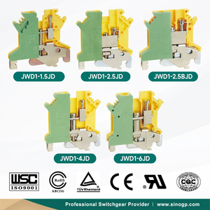 JWD1 2,5 Bloque de terminales de alimentación a través de empuje en carril DIN Bloque de terminales de tornillo universal eléctrico - Product Image 4