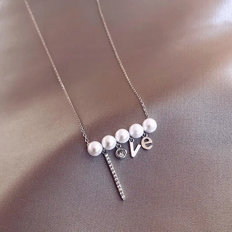 Collares de perlas de agua dulce para mujer, joyería de moda KYNL0109