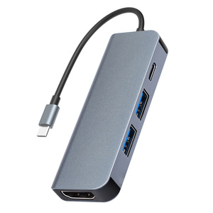 4合1多端口C型集线器USB3.0高清电视4K30hz PD87W多功能转换器分离器USB C集线器适配器，适用于笔记本电脑和电话 - Product Image 3