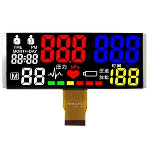 Shenzhen personalizzato TN carattere bianco con sfondo nero 7 segmenti con stampa a colori FPC collegare il modulo display LCD VA - Product Image 1
