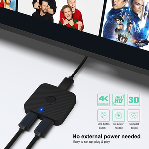 Interruptor HDMI personalizado 4K @ 60Hz, conmutador HDMI bidireccional 2 entradas 1 salida, 1 entrada 2 salidas, compatible con 4K 3D HD 1080P