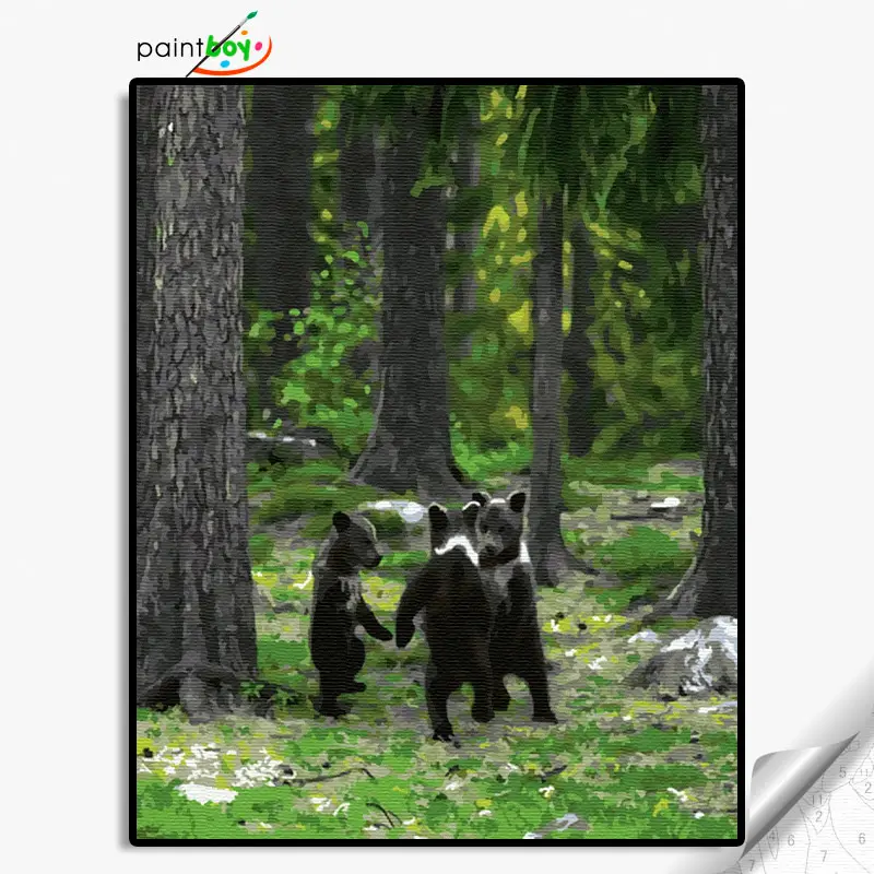 Paint boy GX36651-40 * 50 Ölgemälde nach Nummer Tier wälder und Natur anpassbar Großhandel