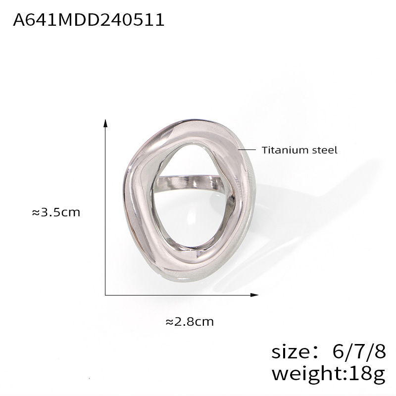 03 steel color large ring
