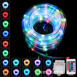 Cross-Border <strong>RGB</strong> 16-Color Synchronous Tube Lamp <strong>LED</strong> Light Strings for Outdoor Courtyard Decorative Trampoline 6000K Color - Product Image 6