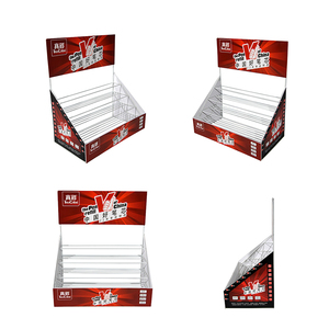 Estante de exhibición de mostrador de piso de cartón Caja de exhibición Pos Pop Mart Soporte de exhibición de cartón de papel con gancho