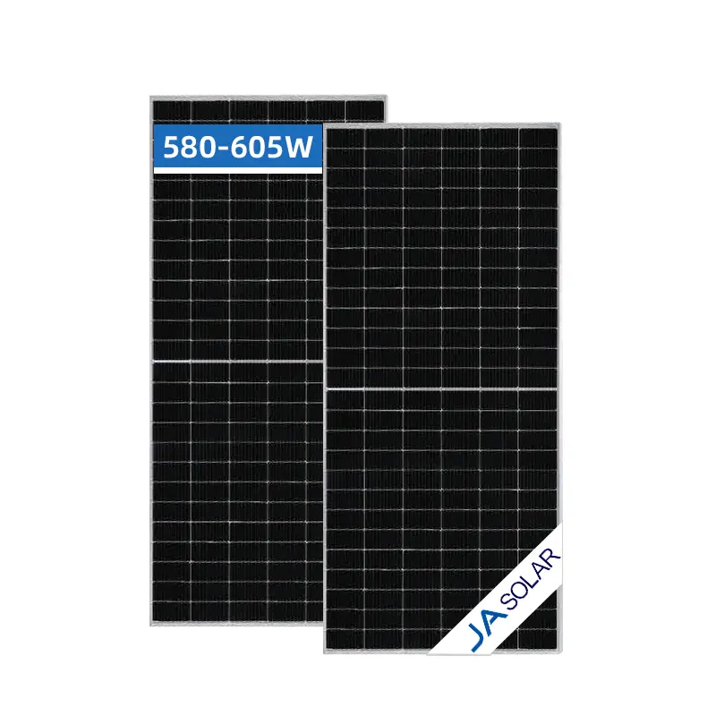 Ja Alta Qualidade Painel Solar 182mm 156 Células N-tipo 580W 585W 590W 595W 600W 605W Uso Doméstico Mono Painel Solar