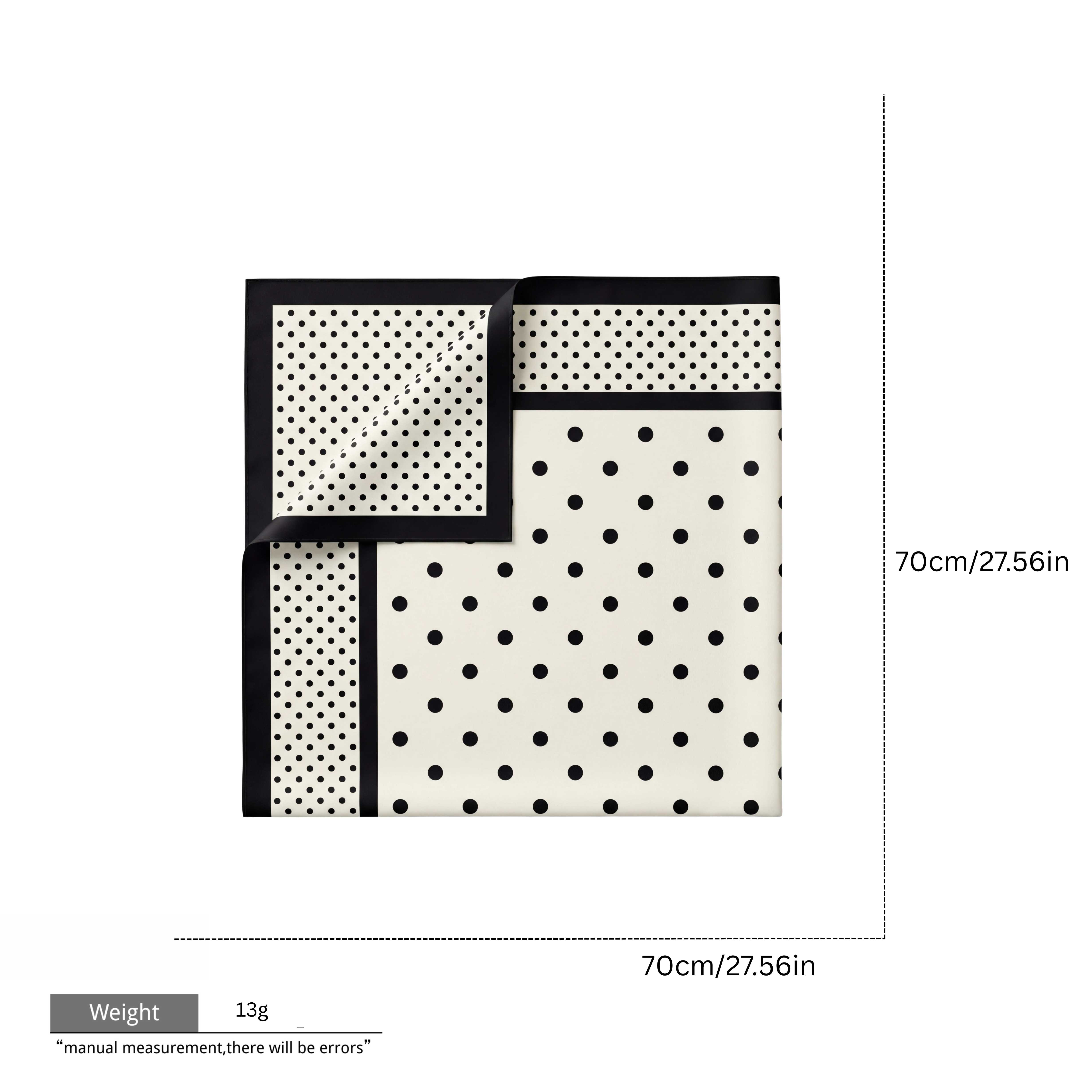 Black white polka dot scarf