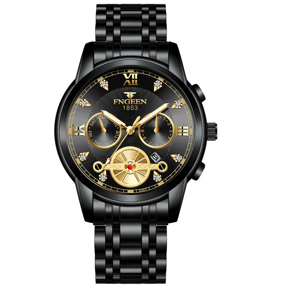 FNGEEN4560新しい時計メンズトレンディな学生防水カレンダー電子スポーツ横暴なクォーツ時計電子時計