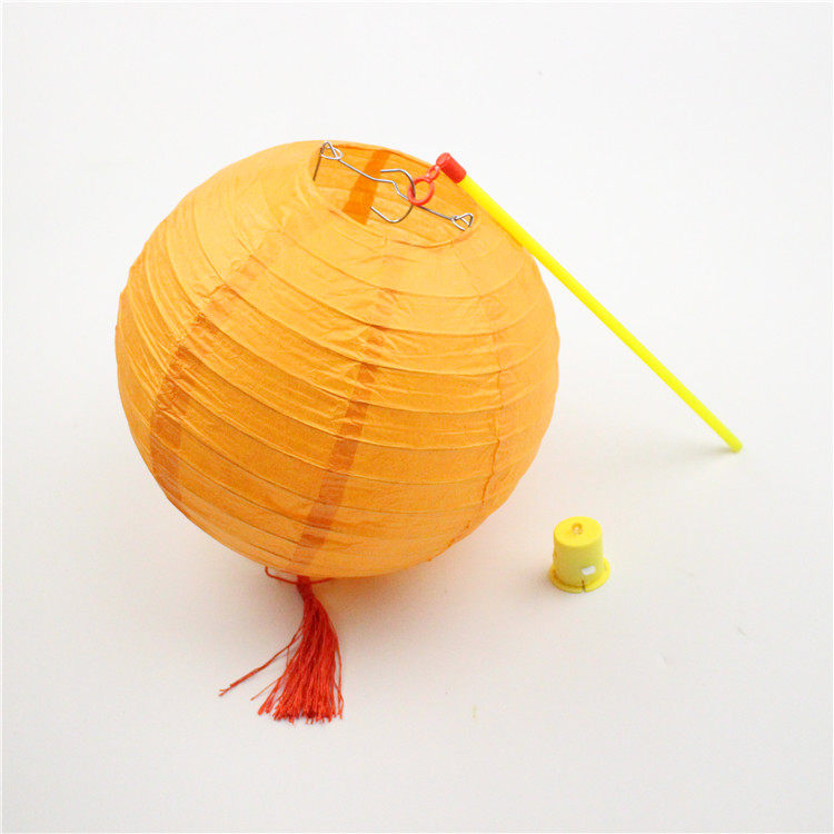 Lanterne orange de 8 pouces