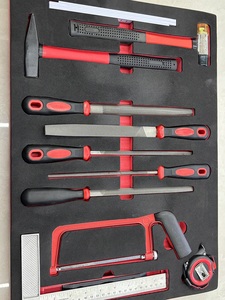 13-Piece Professional Cr-V Mechanic Hand <strong>Tool</strong> <strong>Kit</strong> Sets Hammer and Pliers File Tape Measure for Machine Repair and Household Use - Product Image 4