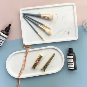 Sản Xuất Tại Trung Quốc Bắc Âu Tùy Chỉnh Đá Cẩm Thạch Bột Ban Sang Trọng Tự Làm Hình Chữ Nhật Đen Đá Cẩm Thạch Khay Sắp Xếp Bàn Khay Lưu Trữ - Product Image 6