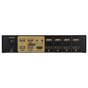 VCOM KVM HDMIスイッチ4K IRリモートホットキーコントロール4 in 1 Outケーブル付き4 PC接続1モニターキーボード - Product Image 3
