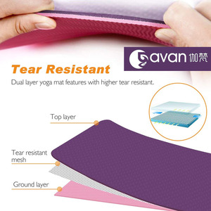 GYCO เสื่อโยคะออกกำลังกาย TPE สองด้านพิลาทิสและการออกกำลังกายอื่นๆ - Product Image 5