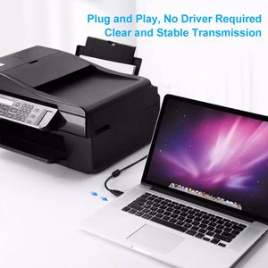 สายเคเบิลเครื่องพิมพ์ USB2.0ข USB-A ตัวผู้ถึง USB-B ตัวผู้สายต้นน้ำ2.0ตัวผู้เข้ากันได้กับไดรเวอร์ฮาร์ดไดรฟ์ภายนอกสแกนเนอร์เครื่องพิมพ์ - Product Image 5