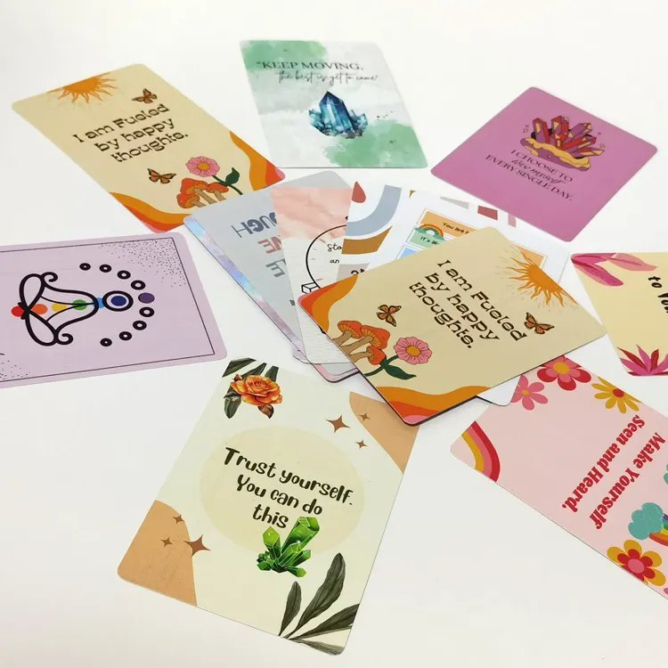 Set di carte personalizzate Set di carte di affermazione dei tarocchi della carta dei sogni con parole o frasi di atteggiamento positivo per riscaldare la tua vita
