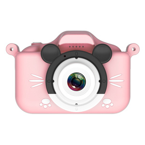 Juguetes Educativos de fábrica, cámara de dibujos animados Hd 1080p, función de grabadora de vídeo, lente Dual, Mini cámara de vídeo Digital MOS 2,0 ", venta al por mayor - Product Image 1