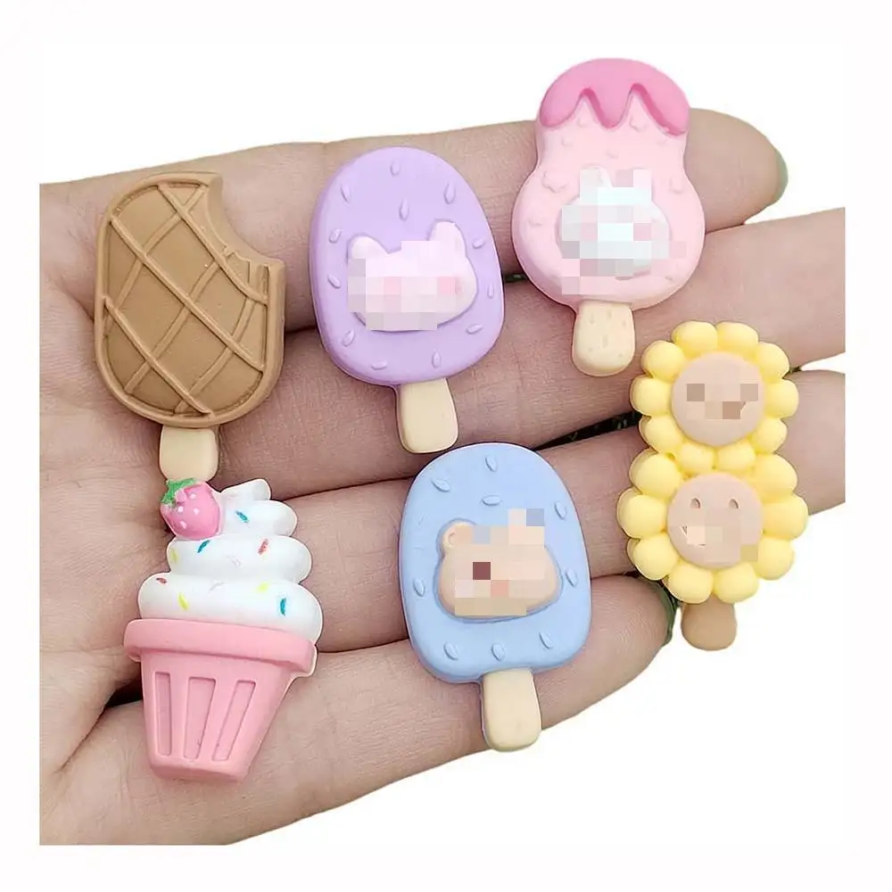 Simpatici ciondoli melma in resina cono gelato ghiacciolo Kawaii Cabochon abbellimento fai da te accessori artigianali