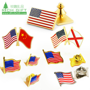 Yüksek kalite özel abd ülke logosu bayrağı pin rozetleri küçük metal epoksi yumuşak emaye özel amerikan bayrak yaka iğnesi için