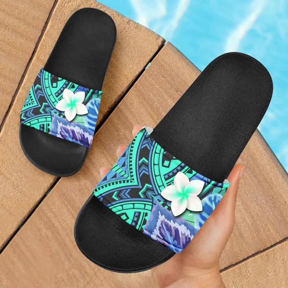 Zapatillas de eva con estampado de flores para hombre y mujer, Sandalias cómodas para interiores y exteriores, diseño polinesiano clásico, tatuajes samoanos, tribal, novedad de 2020