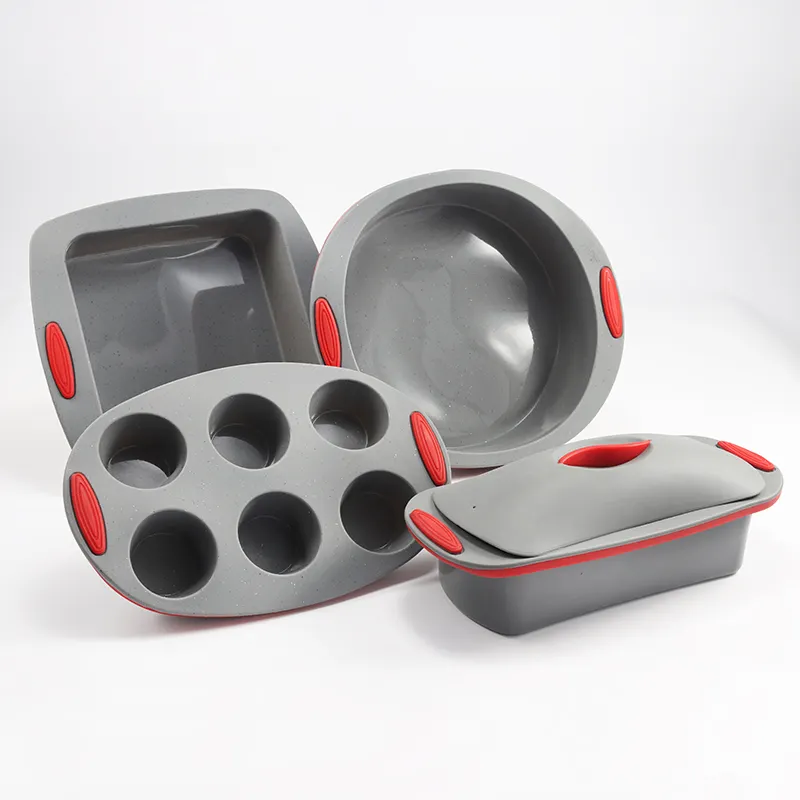 Antiaderente BPA Free silicone cozimento Pão Bolo moldes Pan Silicone Bakeware Set