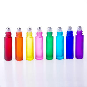 10ml Colorful Frosted Roll on Bottles Thick Glass Massage Roller Bottles Tube Vials Containers for Essential Oil and <strong>Perfumes</strong> - Product Image 6