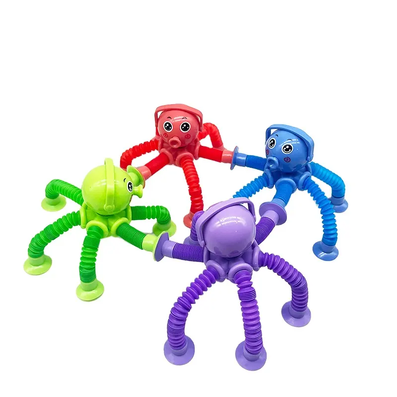 Pop Buis Fidget Speelgoed Octopussen Buis Telescopische Zuignap Telescopische Pijp Educatieve Cartoon Puzzel Ouder Kind Interactief