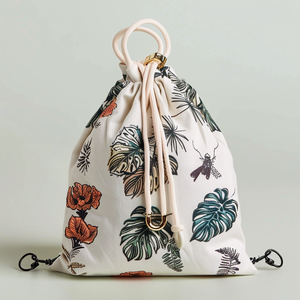 Venta al por mayor logotipo personalizado impreso bolsa de lona con cordón bolsa de tela de lona de algodón bolsa con cordón - Product Image 1