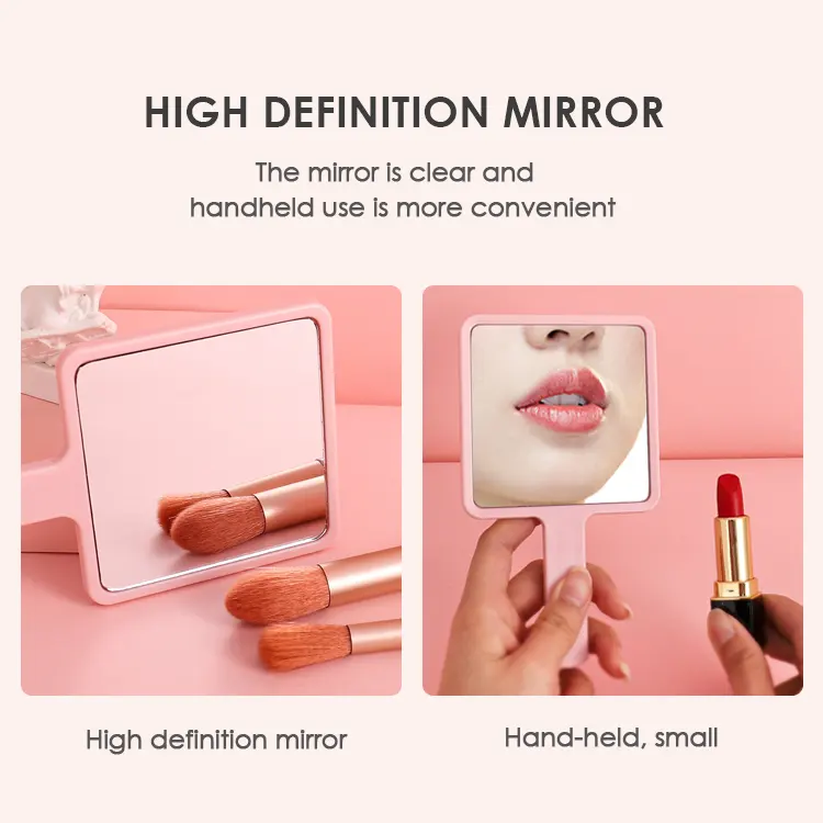 Handheld Make-up Spiegel Make-up Kosmetik spiegel mit Griff Hands piegel für Mädchen