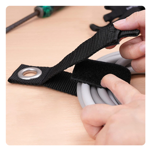 Gacent Webbing Factory Personalizable Suave y suave Cinta de gancho y bucle de baja elasticidad Venta caliente 100% Velcroes de nailon con ojal - Product Image 1