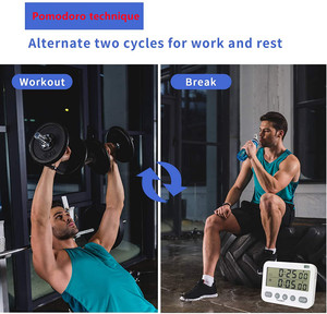 Hiit zamanlayıcı 2 kez otomatik bisiklet geri sayım için en iyi egzersizleri ve çalışma 2 in 1 zamanlayıcı - Product Image 6