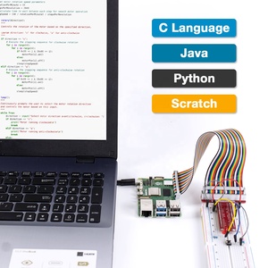 LAFVIN ahududu Pi 4 / 3B Breadboard ile başlangıç kiti LCD1602 ekran için Python C Java Scratch acemi kiti ahududu Pi 5 için