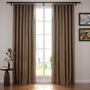 Rèm cửa vải cản sáng cao cấp phong cách sóng nhẹ, chất liệu vải lanh, 100% polyester, chống thấm, chống cháy, cung cấp bởi nhà máy - Product Image 1