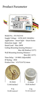 Detector de Sensor de movimiento PIR infrarrojo ajustable, interruptor de luz de pared, tiempo de retardo de funcionamiento, 1, 2 unidades - Product Image 6