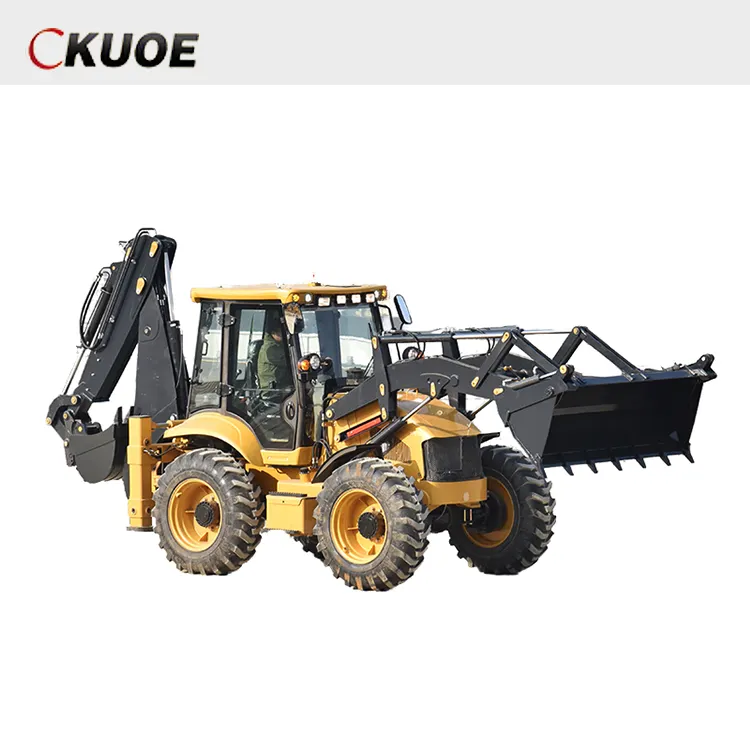 EPA Certified Mini 4x4 Backhoe Loader from China New Small Front Wheel Loader with Weichai Engine for Sale