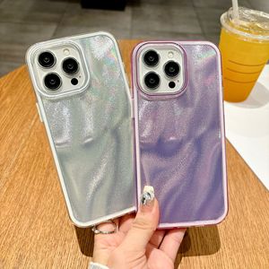 Ins人気のシンプルなピュアカラーケースイヤースタイルカバーレディース電話シェルブラックウェーブエッジの女の子のためのモバイルケース - Product Image 5