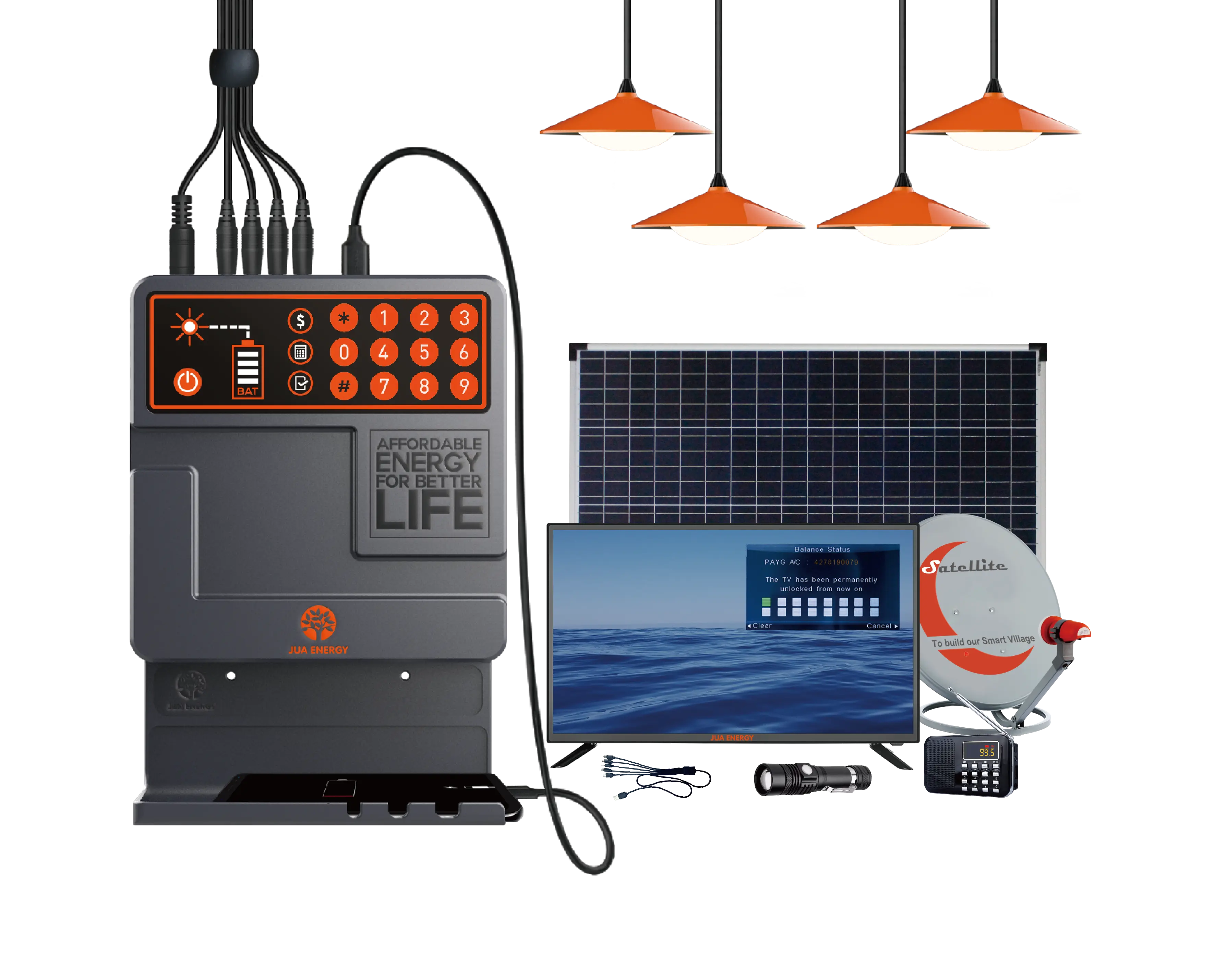 Sistema de iluminación Solar para el hogar, lámparas Led de 19 pulgadas para TV, funciona con energía Solar, para África Rural