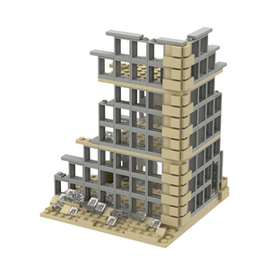 WW2 bloques de construcción militares campo de batalla Blockhouse accesorios modelo Sentry Tower Command Post Bunker modelo juguetes regalo