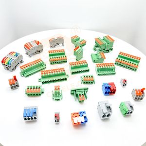 replace phoenix MSTBHK 2.5 02P-24P silk printed din rail mounted pluggable <strong>terminal</strong> <strong>block</strong> 2EDGURK PCB screwless <strong>terminal</strong> - Product Image 1