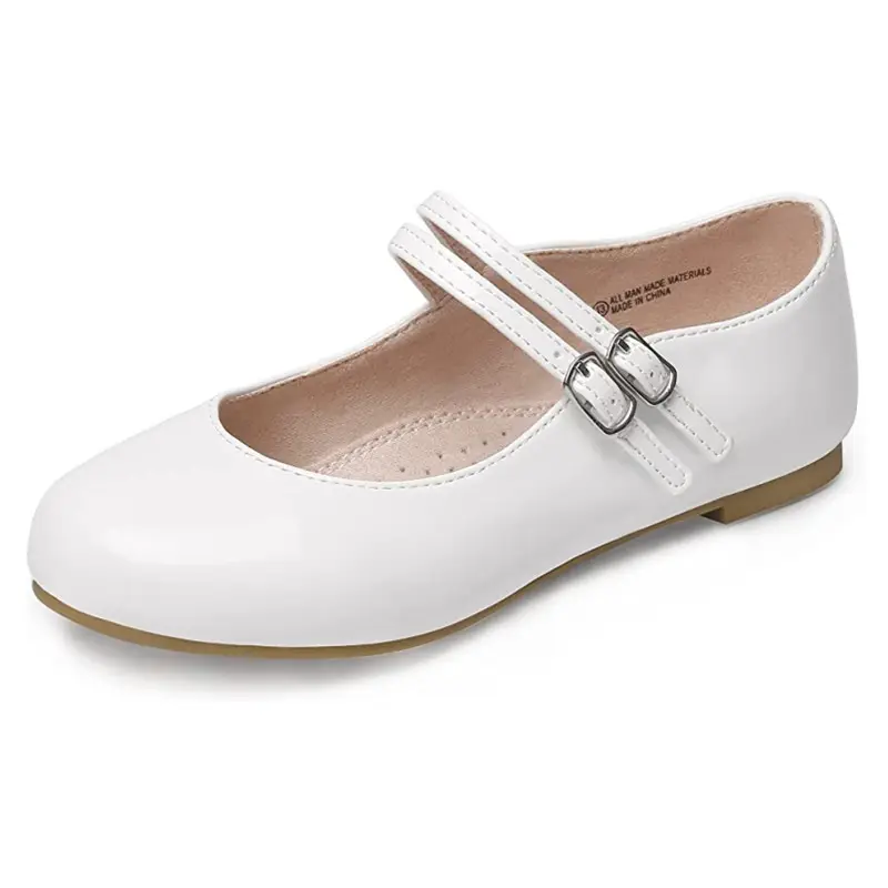 Классические туфли для девочек, Туфли Мэри Джейн для девочек, балетки на плоской подошве, свадебные туфли принцессы